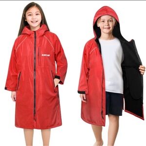 Red Swim Parka